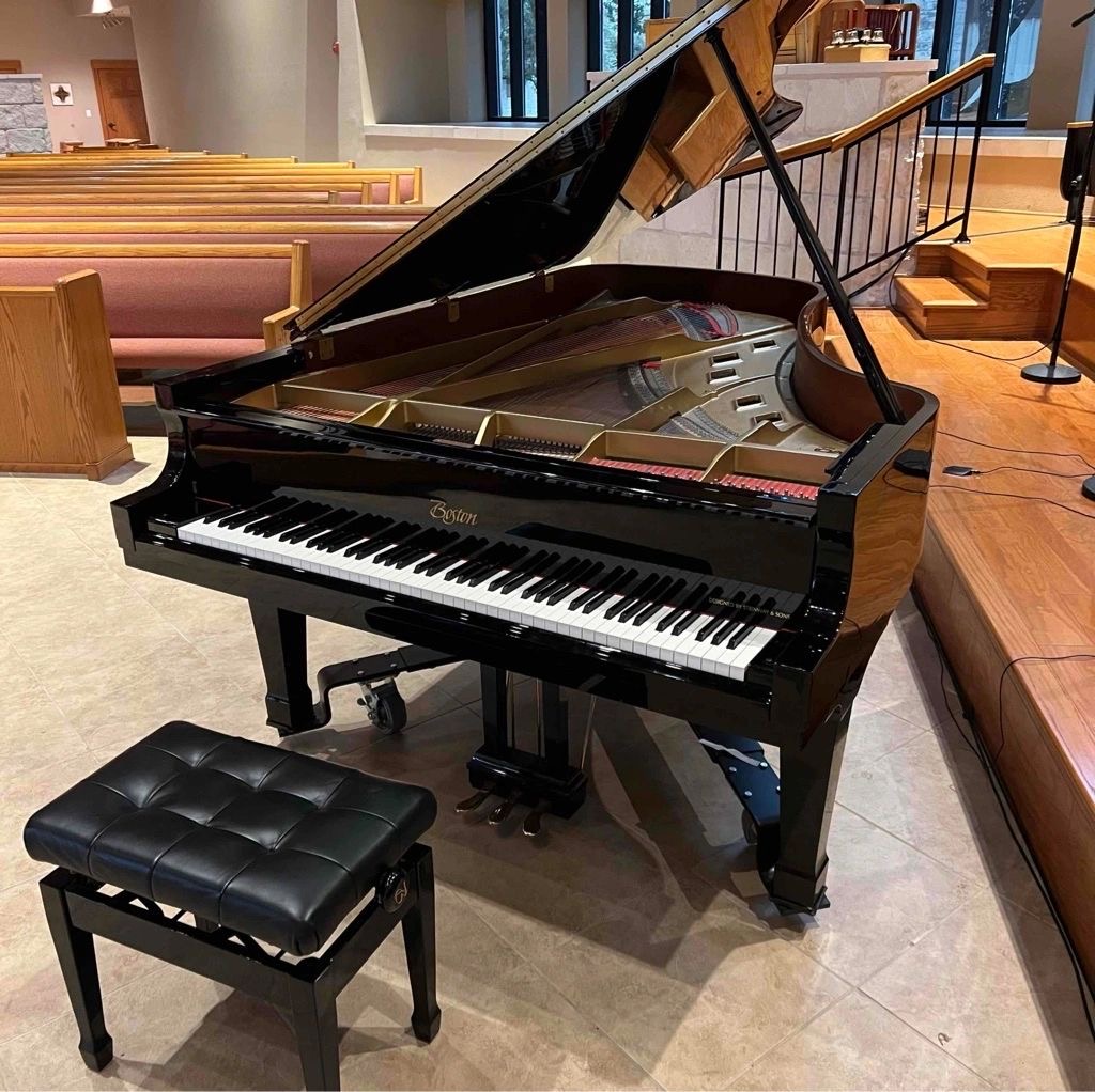 Grand piano in a sanctuary tuned by Stryke Tuning